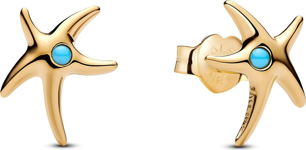 Boucles d'oreilles étoile de mer pour femmes, or IP de Image du produit 