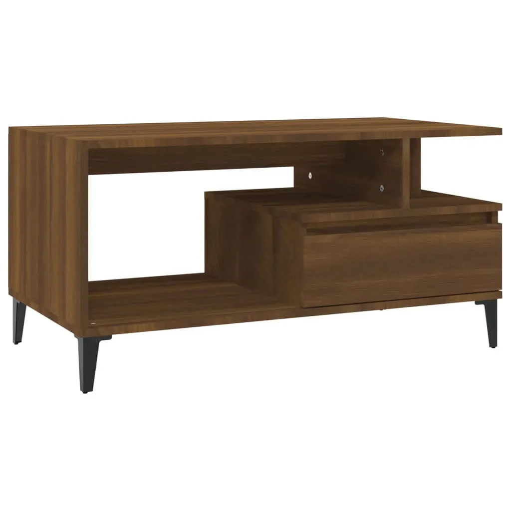 SYFAX™ Tavolino Salotto Rovere Marrone 90x49x45 cm - Design Robusto