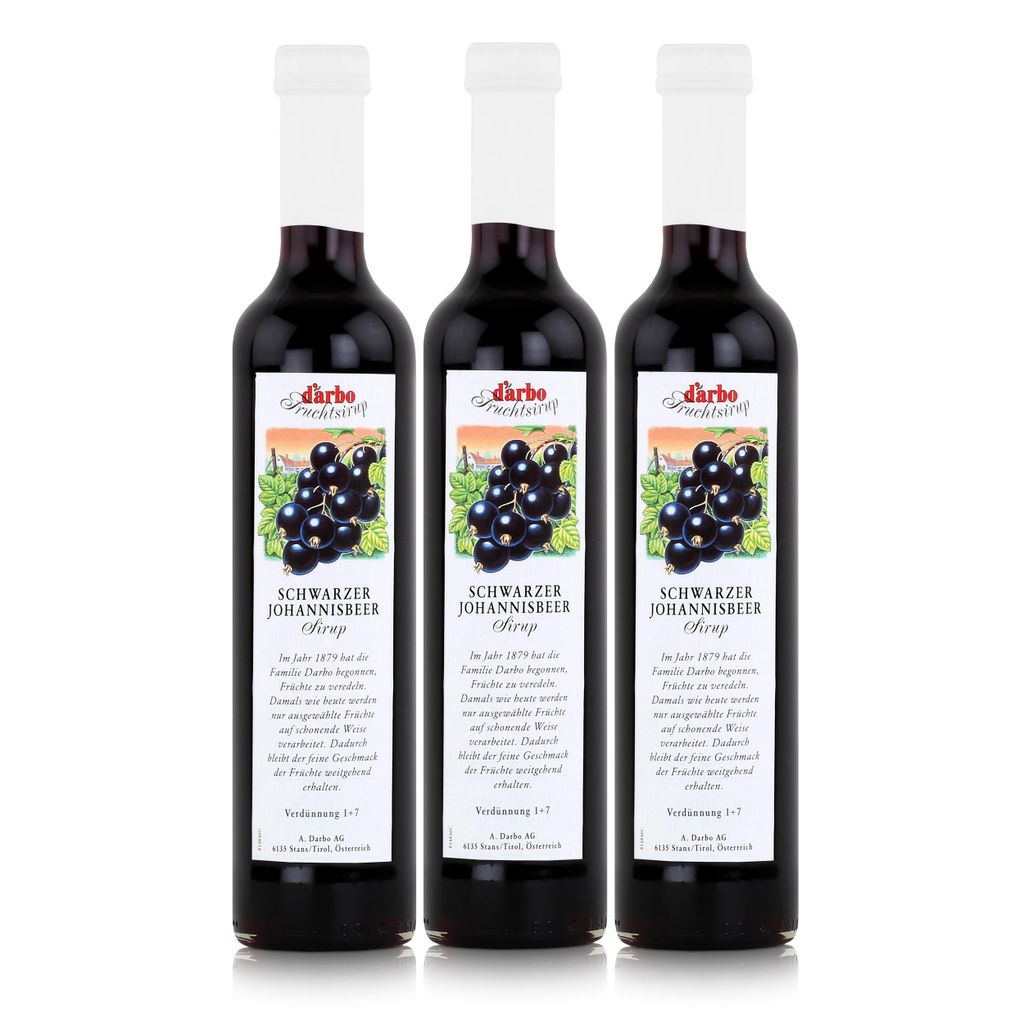 Darbo Schwarzer Johannisbeer Sirup 500ml - Cocktails Produktbild 