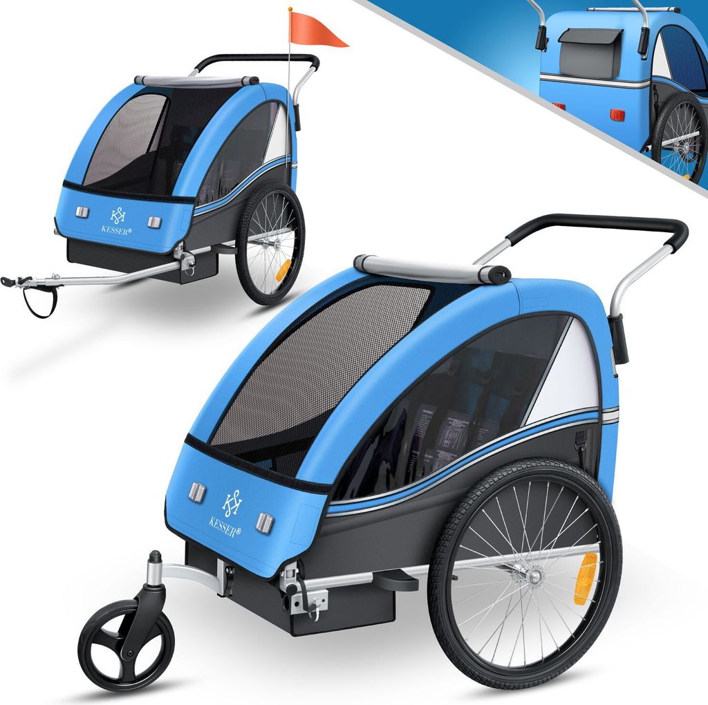 KESSER® Kinderanhänger Fahrradanhänger Sport-RX 2 in 1 Produktbild 
