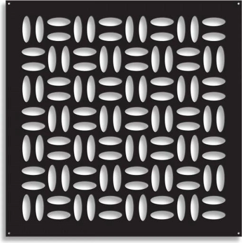 CHIPS Pannello PVC Traforato Nero 48x48 cm - Separé e Parasole Design