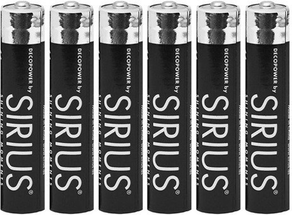 Sirius DecoPower Batterie AAAA 6 Stück