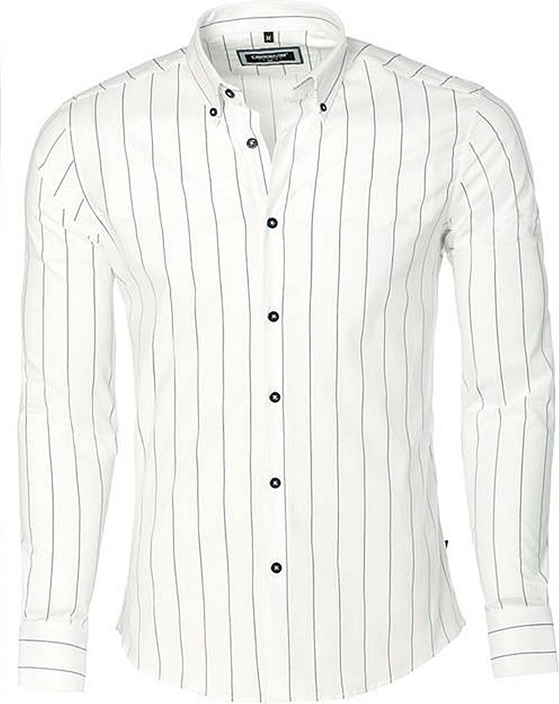 Brandneu Designer Hemd CARISMA mit Nadelstreifen Weiß XL