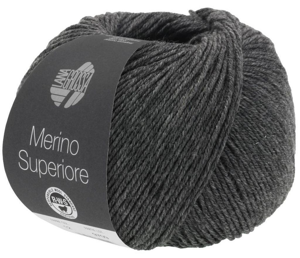 Lana Grossa - Merino Superiore 0006 dunkelgrau Produktbild 