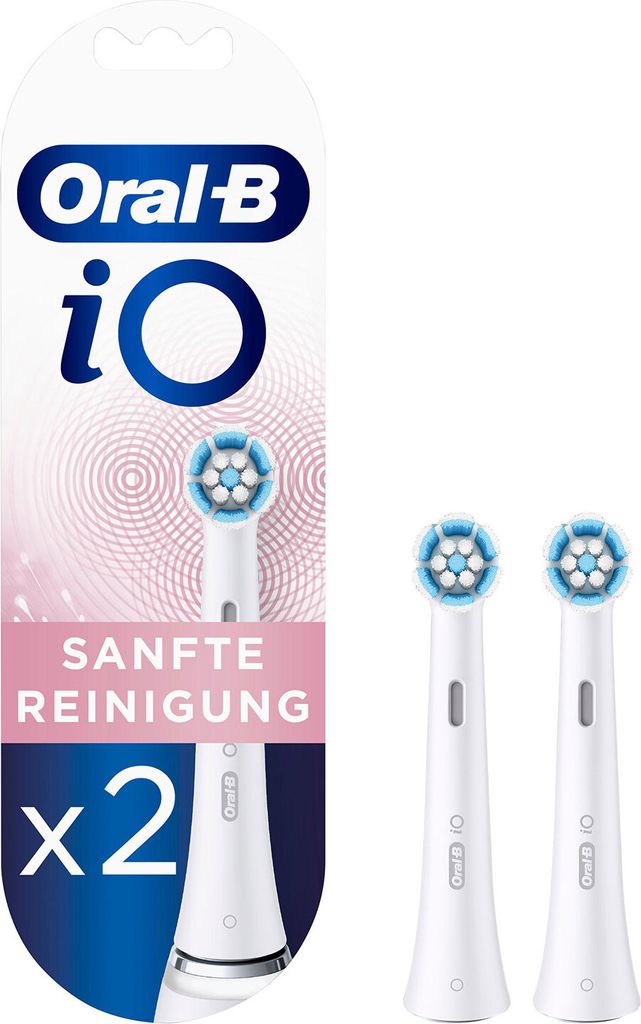 Oral-B iO Aufsteckbürsten Sanfte Reinigung 2er Produktbild 2