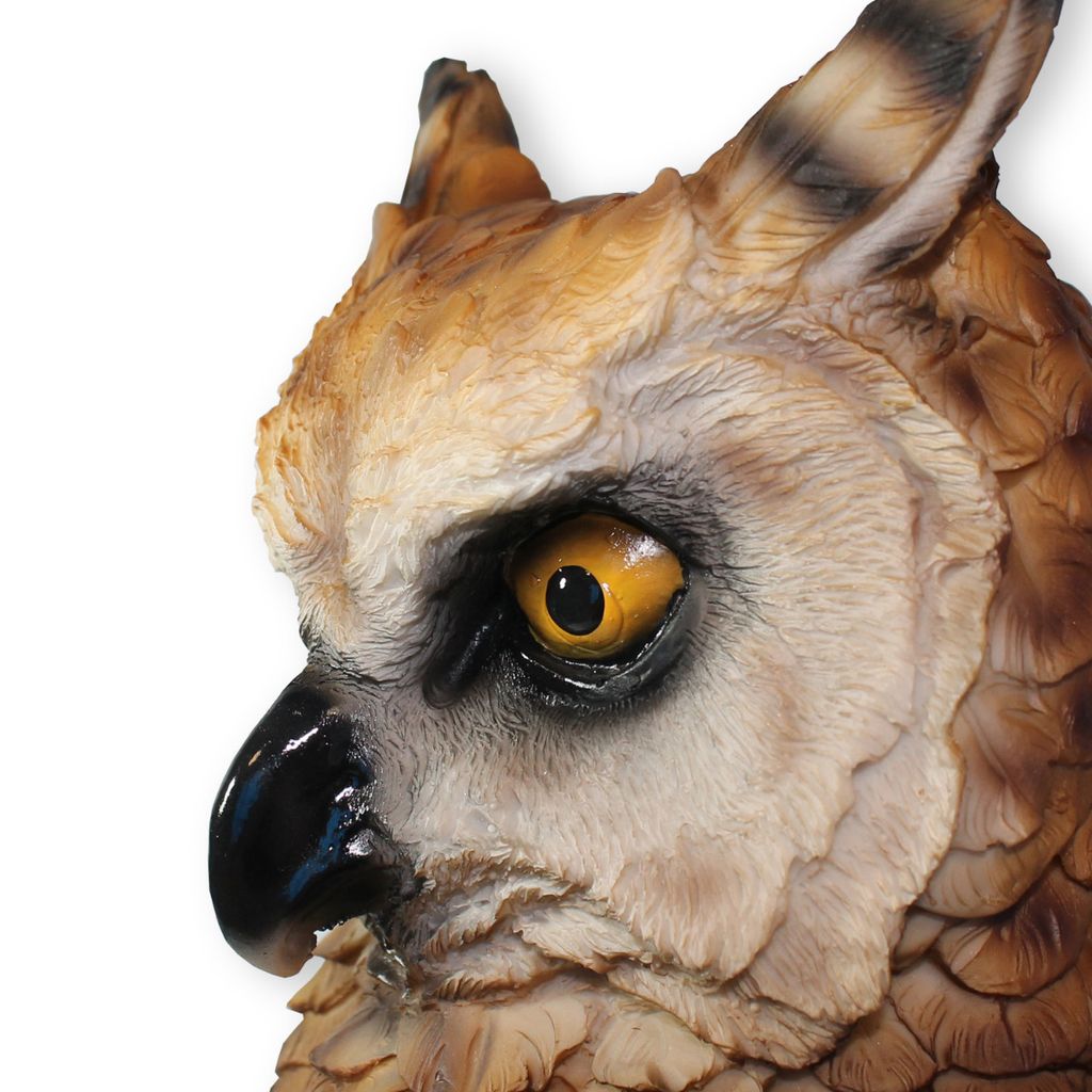 WSTERAO Gartenfigur Eule Aus Resin - Dekorative Eulenfigur Als Vogelschreck Für Garten Und Terrasse