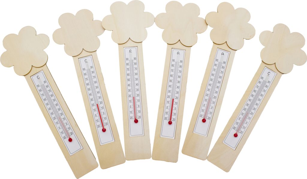 EDUPLAY 210299 Thermometer DIY Blumen 6er Set Produktbild 