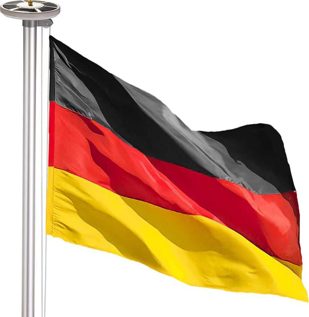 Brubaker 6 m Aluminium Fahnenmast inkl. Deutschland Flagge Produktbild 