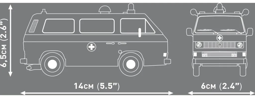 Cobi 24636 Ambulance Volkswagen T3 : jouet de collection pour passionnés