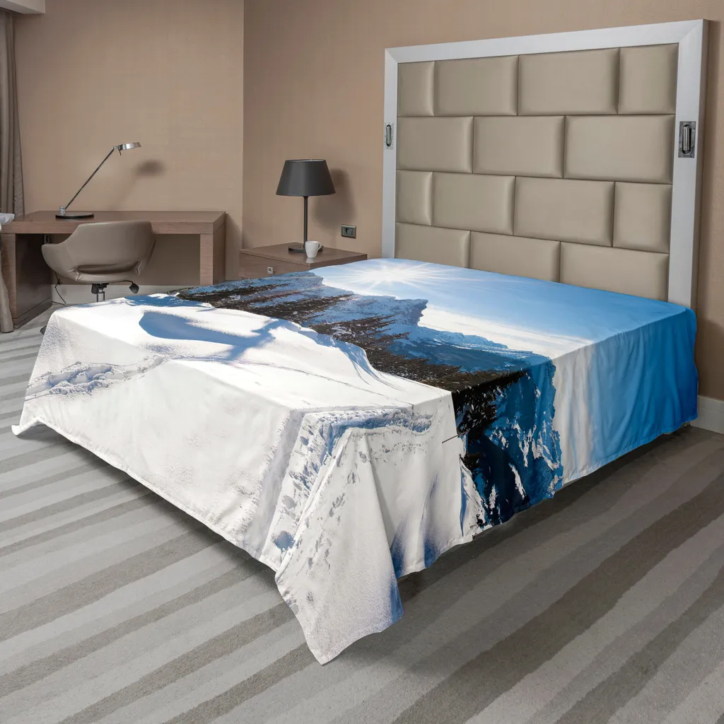 Lenzuolo Decorativo Montagne Innevate ABAKUHAUS Comfort Invernale