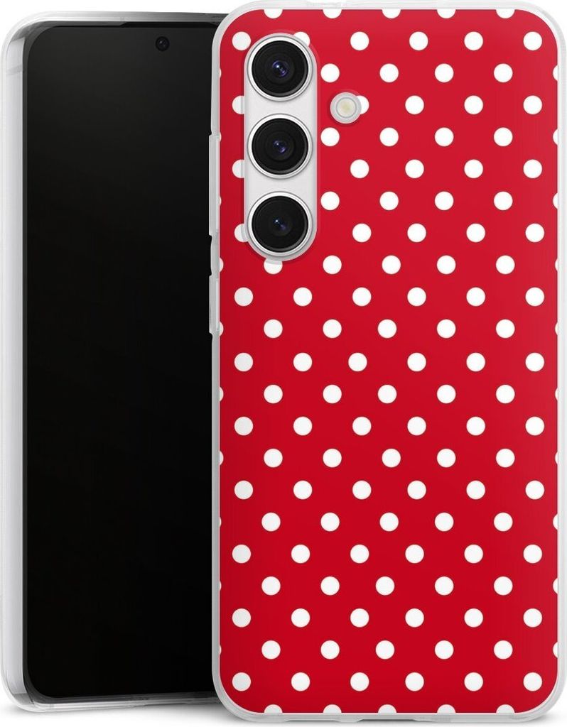 DeinDesign Handyhülle für Samsung Galaxy S24 Silikon Hülle Case Smartphone Schutzhülle Polka Dots Punkte Retro
