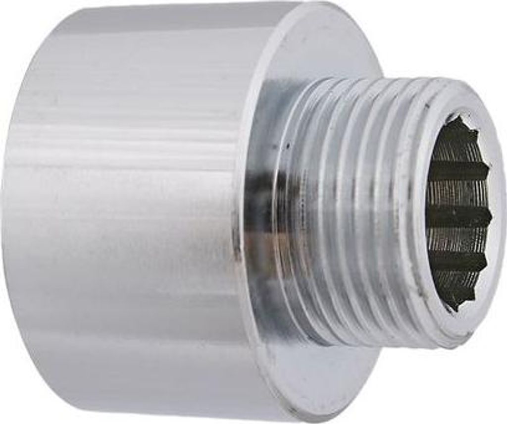 Js Ms-Verlaengerung Dn20,3/4" 3/4"Igx1/2"Ag,Messing Verchromt