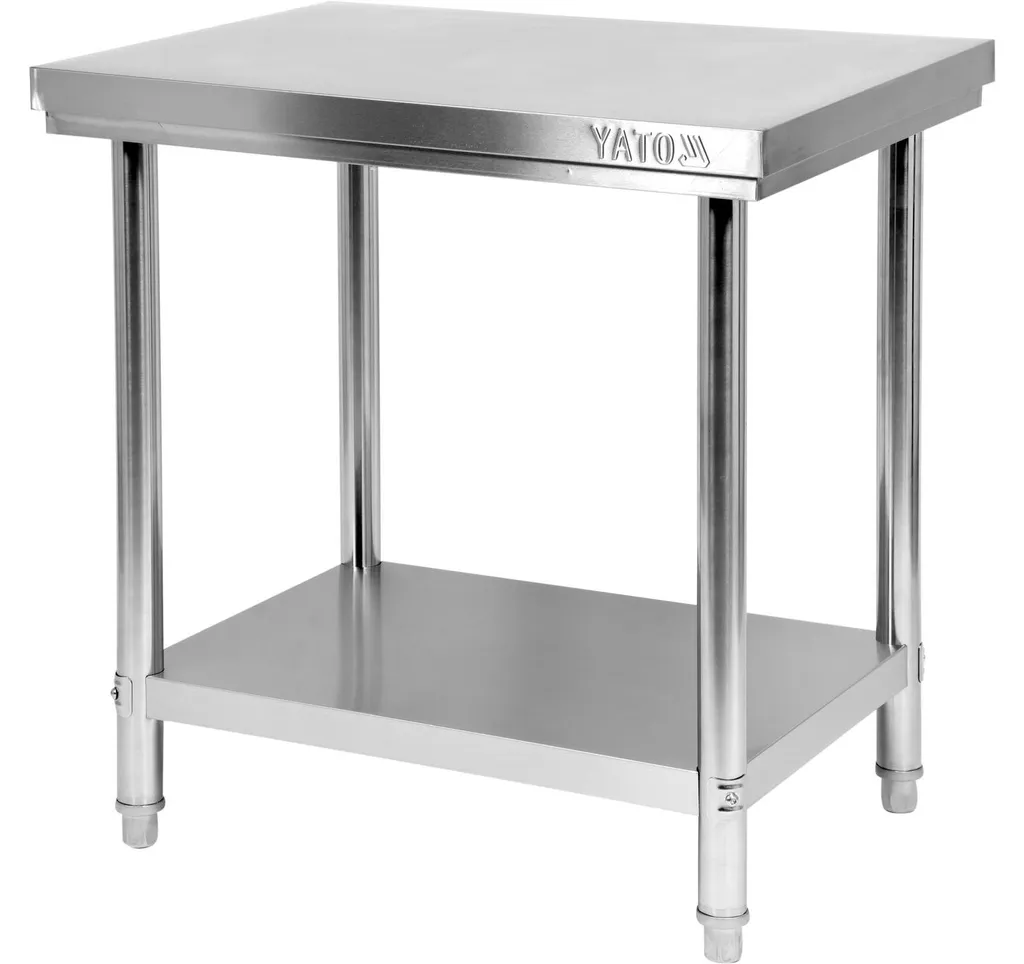 Table en acier inoxydable 80x60 cm durable et stable - 2