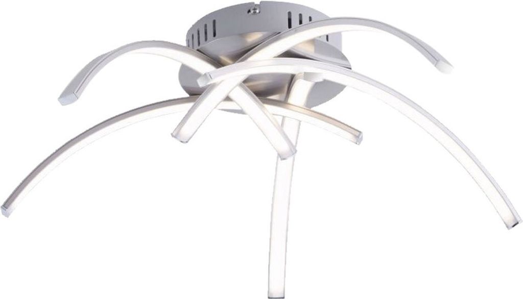 LED Deckenlampe, Metall, Stahl, weiß, D 45 cm