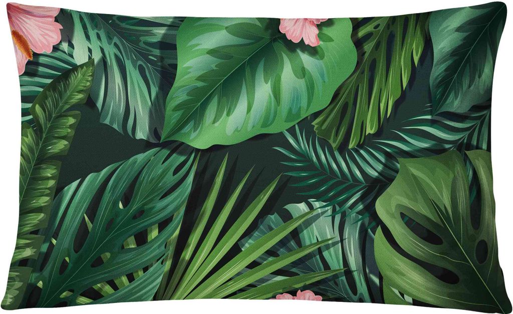 Domarex Gartenkissen Wasserdicht Botanic 40x60 cm – Terrassenkissen – Balkonkissen – Oxford-Gewebe UV-beständig – Füllung aus Silikonkuge...