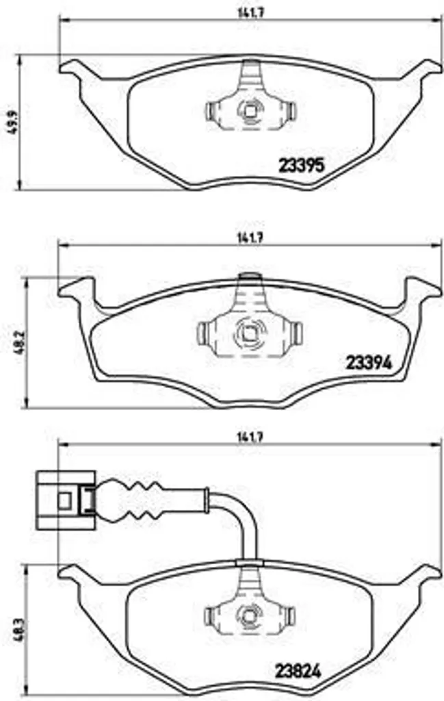 Plaquettes de frein BREMBO P85063 haute performance pour Audi A2 8Z