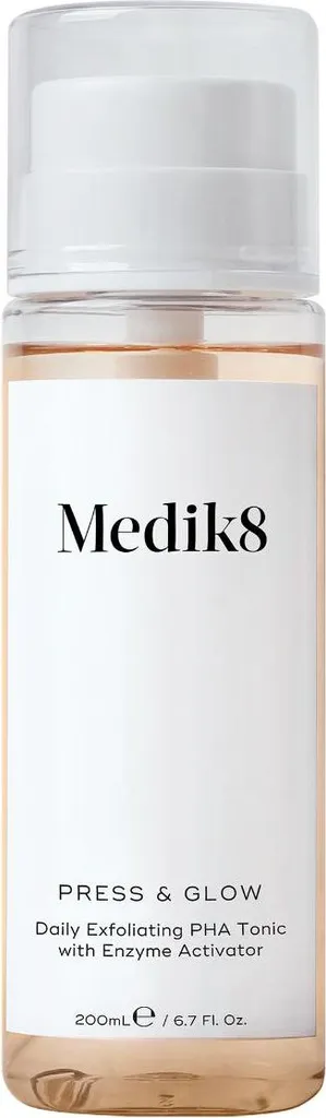 Medik8 Press & Glow 200ml Anti-Teint Terne Tonique Exfoliant PHA Doux