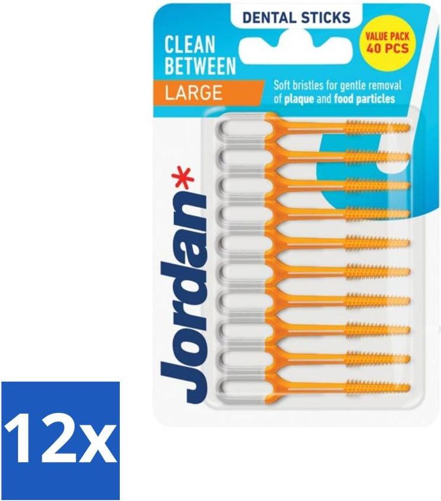 Jordan Sticks Clean Between Large 40 Stück - Vorteilspack - 12 Stücke
