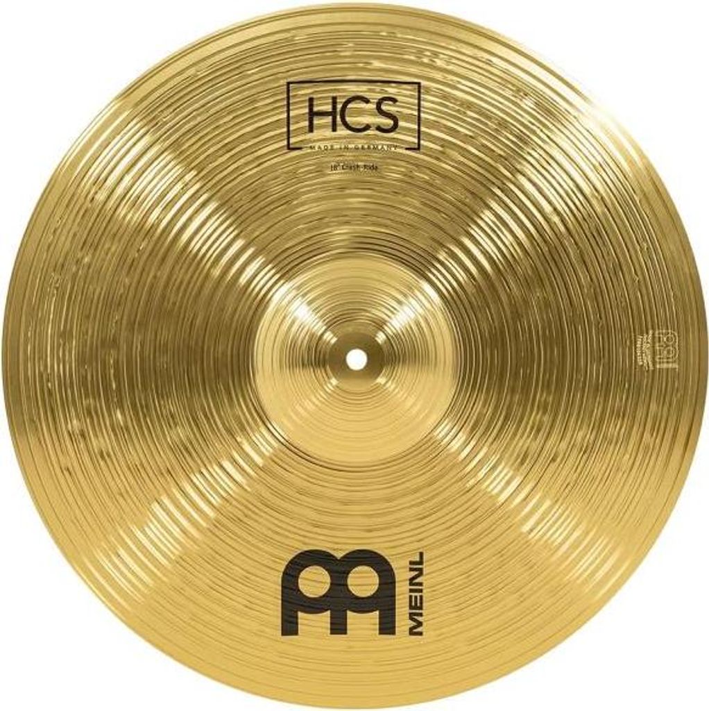MEINL HCS Crash-Ride Becken 18 mit Schlagzeugstöcken