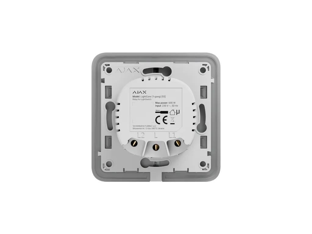 Interrupteur Tactile Ajax LightCore 2Way 45112 à Faible Consommation