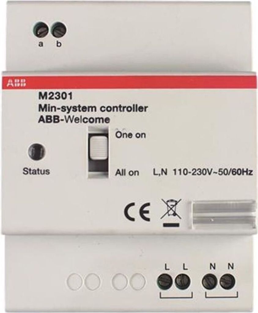 XXL Mauerdurchwurf Briefkasten mit Sprechsieb, 2 Tasten und ABB Sprechanlage in RAL 7016 - B-242