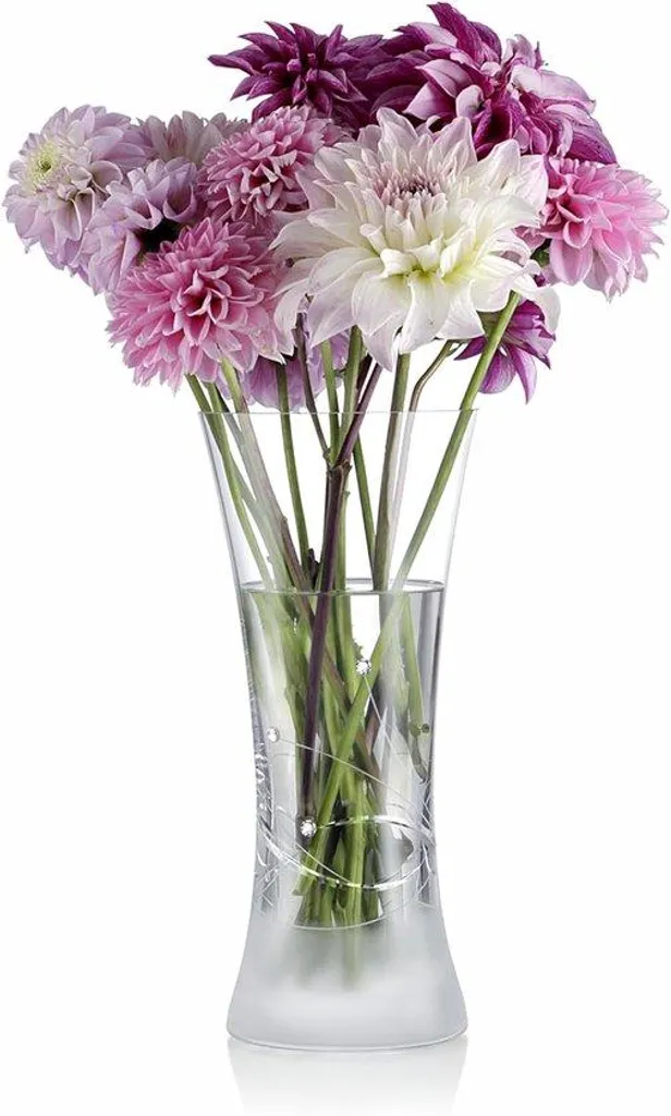 Grand vase décoratif en verre soufflé pour salon et centre de table chic