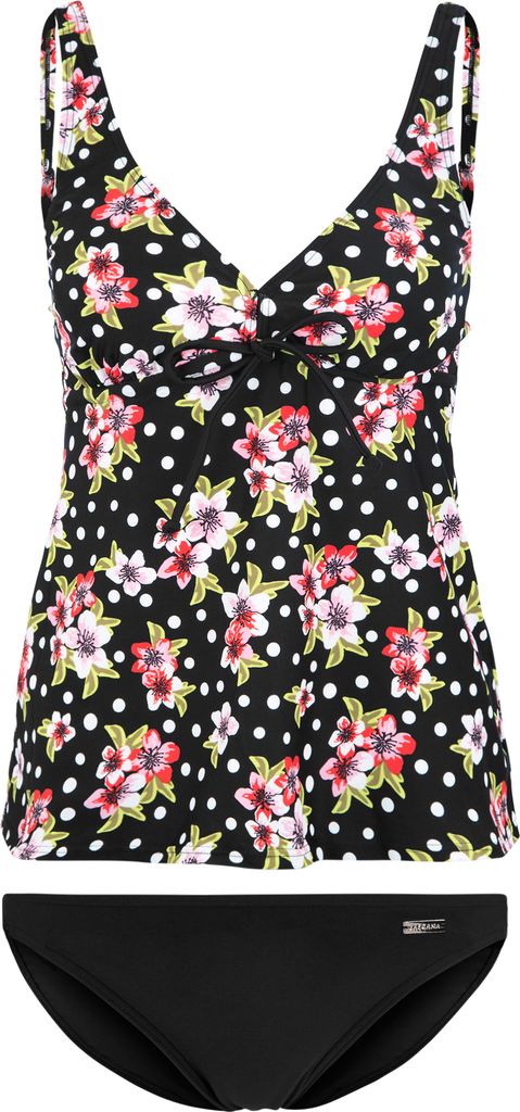 LASCANA Bügel-Tankini schwarz-bedruckt Größe 46 Cup C