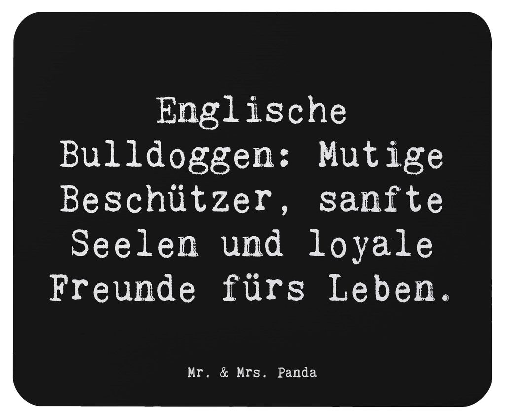 Mr. & Mrs. Panda Mouse Pad Spruch Englische Bulldogge - Schwarz - Geschenk, Hunde, Hunderasse, ruhige Natur, Mousepad, Hunderassen Beschreibung, sa...