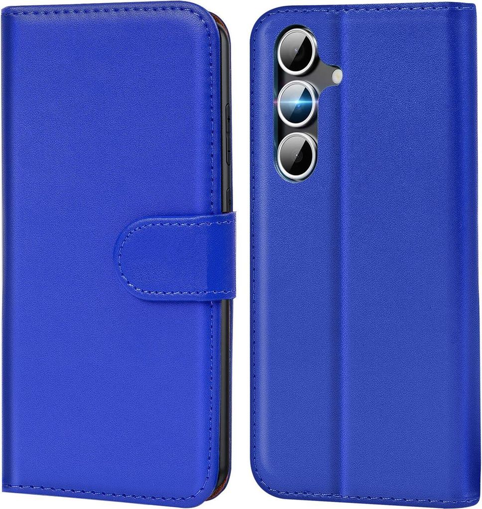 Conie Klapp Tasche für Samsung Galaxy S25 Kartenfach Rundumschutz Hülle in Blau