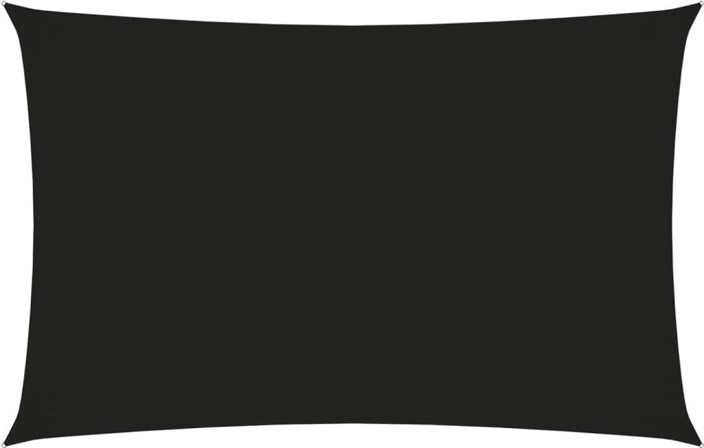 The Living Store Sonnensegel Oxford-Gewebe Rechteckig 4x7 m Schwarz