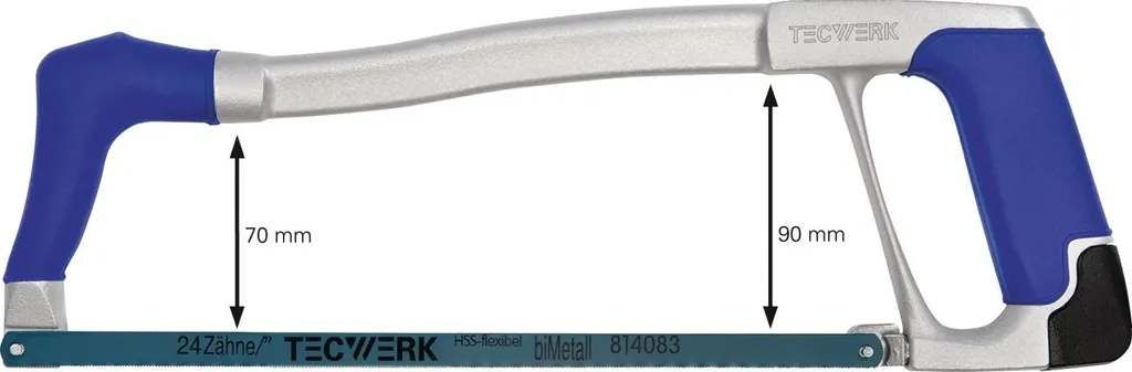 Arc de scie à métaux 300 mm 24 TPI en aluminium moulé haute précision