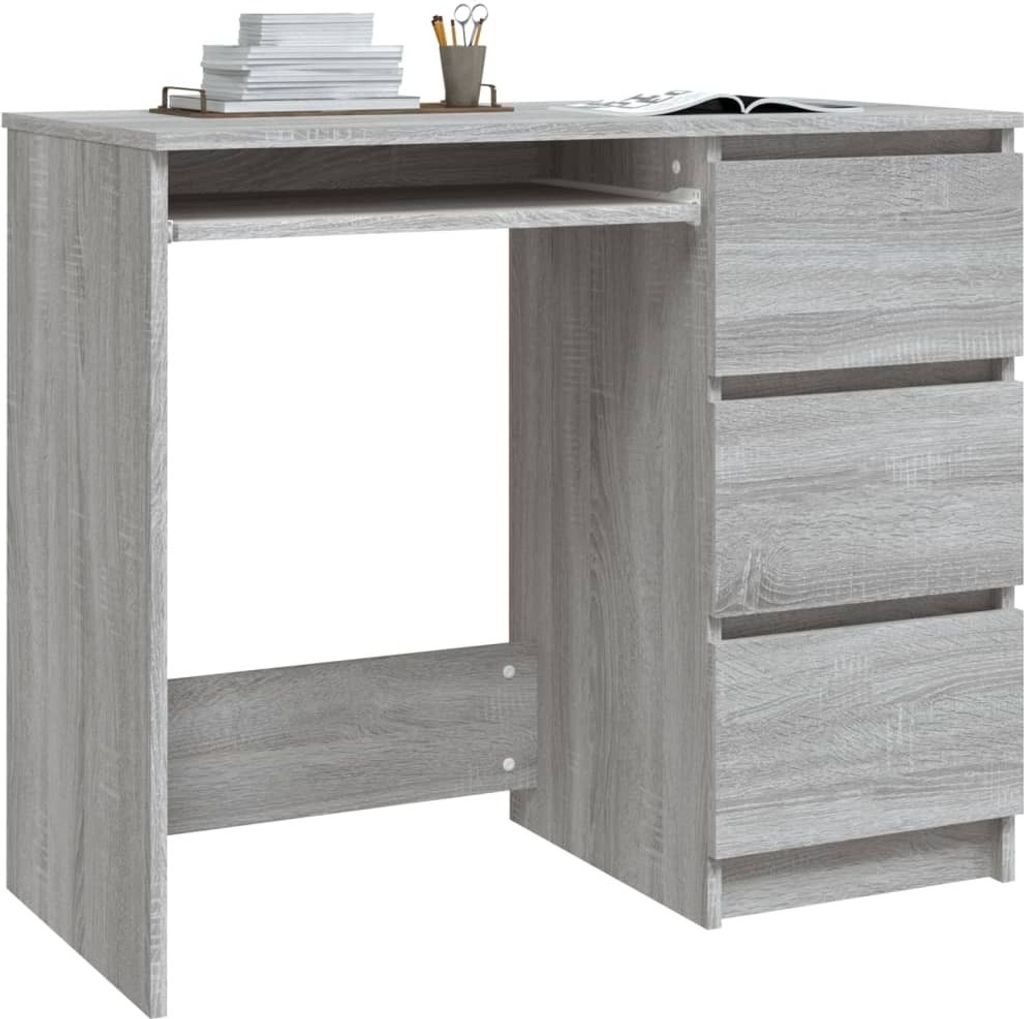 "im Sonderangebot"Schreibtisch/Büro-Möbel - CLORIS - Computertisch moderner - Grau Sonoma 90x45x76 cm Holzwerkstoff - DEMöbel4144397