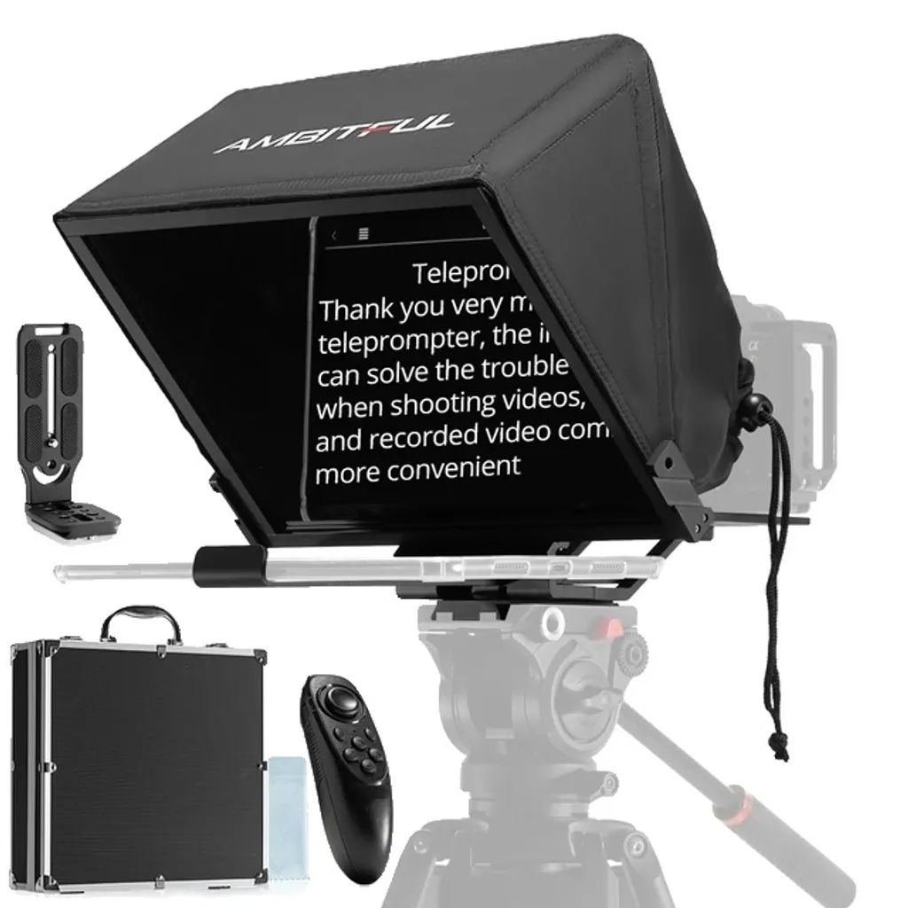 Téléprompteur T14 Grand Écran : Verre Haute Qualité et Pliable
