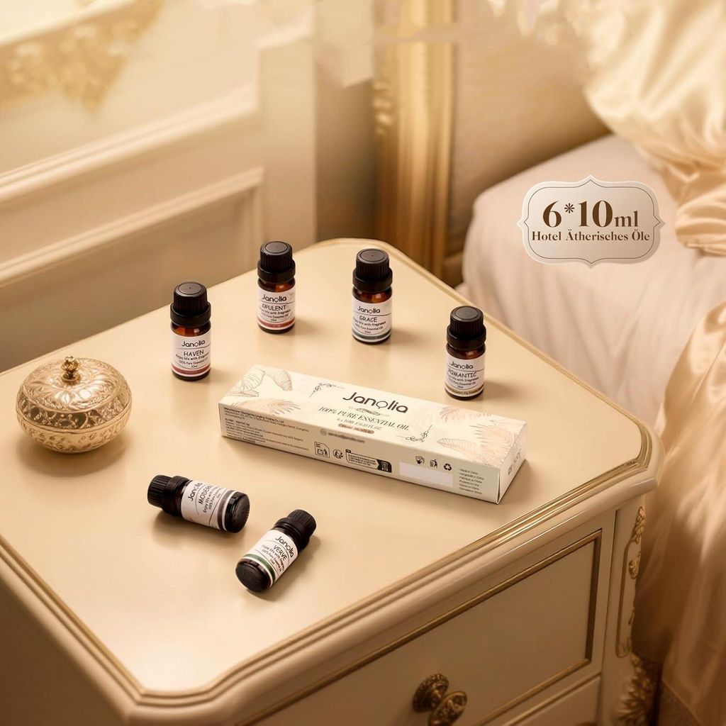 Ätherisches Öl Set, 6 x 10 ml Essential Oil Set, Reines Duftöl Aromatherapie entspannen Körper & Geist, Natürliche Aroma Diffuser Öl, Geschenke