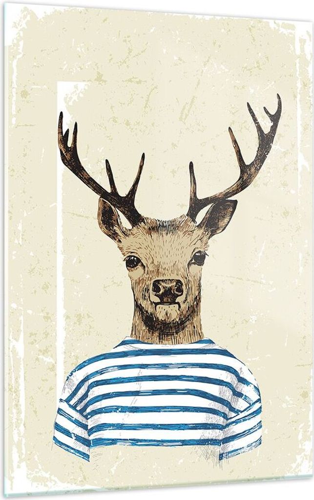 Bilder auf glas - Einteilig - Hipster Anthropomorphismus Produktbild 