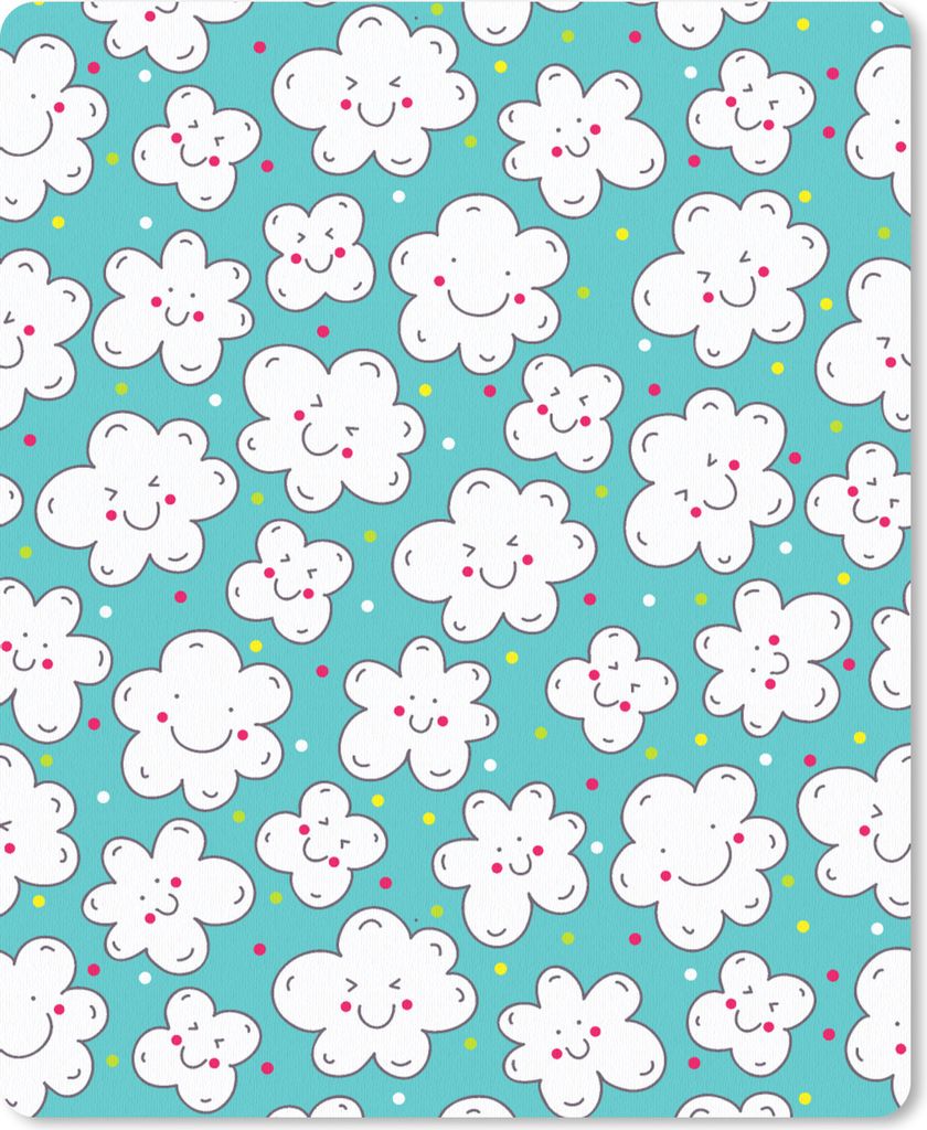 MuchoWow Mauspad Mousepad Muster - Wolke - Himmel - Jungen - Kinder 30x40 cm - Mousepads - Maus Mat - Pad - Mausunterlage - Mausmatten