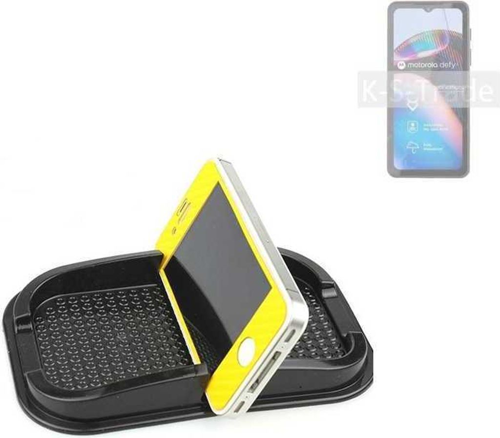K-S-Trade Auto Anti Rutsch Matte Smartphone-Halter kompatibel mit Motorola Defy 2 Haft Pad Armaturenbrett Handy-Halterung Silikon