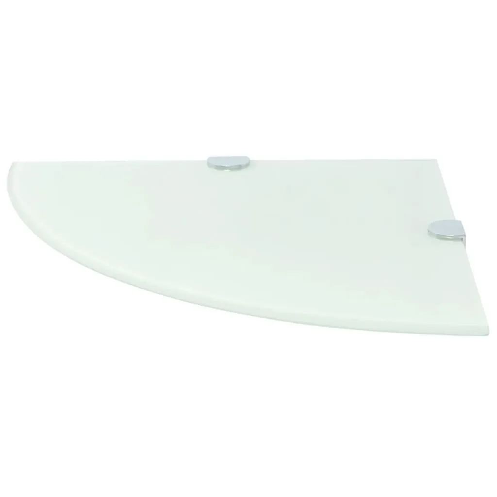Étagères d'angle vidaXL verre blanc 25 cm : la solution pour vos coins - 2