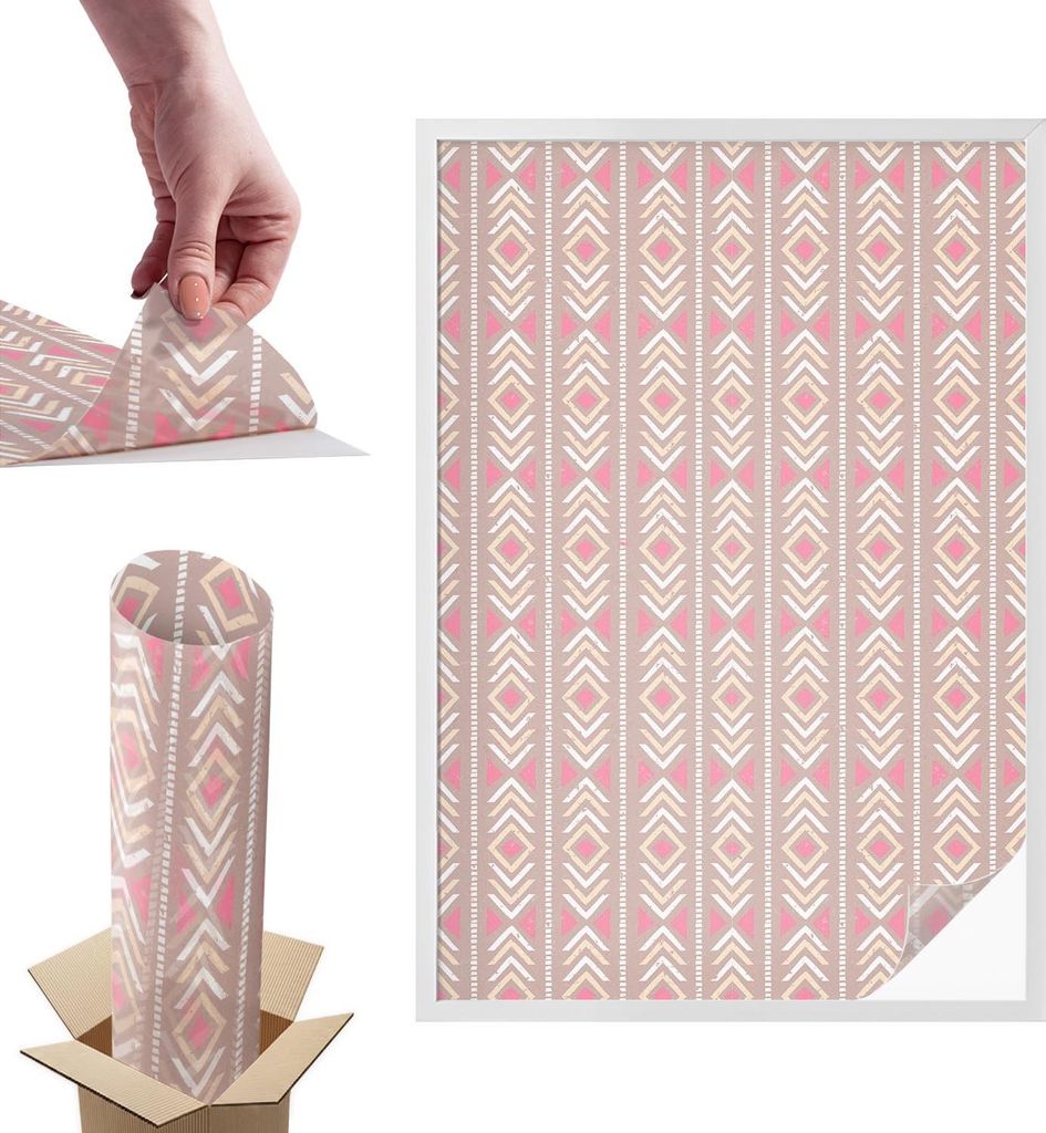 Buntglasfolie für Fenster – 146x100 cm – Stained-Glass-Fensterfolie, dekorativ & blickdicht – Selbstklebende Glasdekorfolie im Buntglas-Desi...