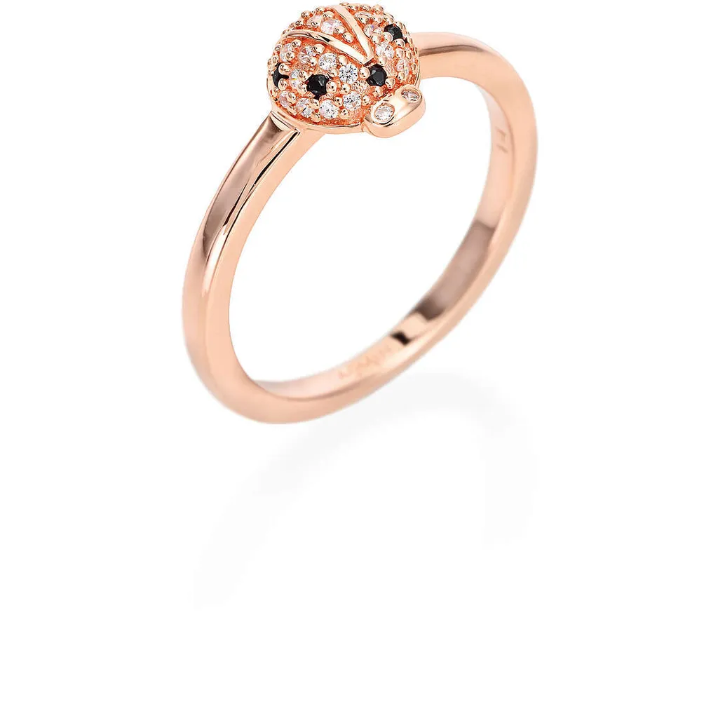 Anello Donna Amen Coccinelle Misura 16: Argento Rodiato e Smalto