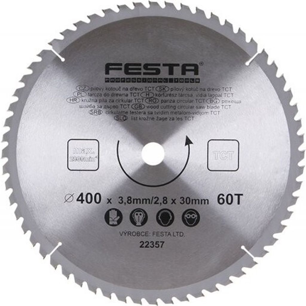 Sägeblatt FESTA 22357 SK 400/3,5/30 mm 60 Zähne Produktbild 