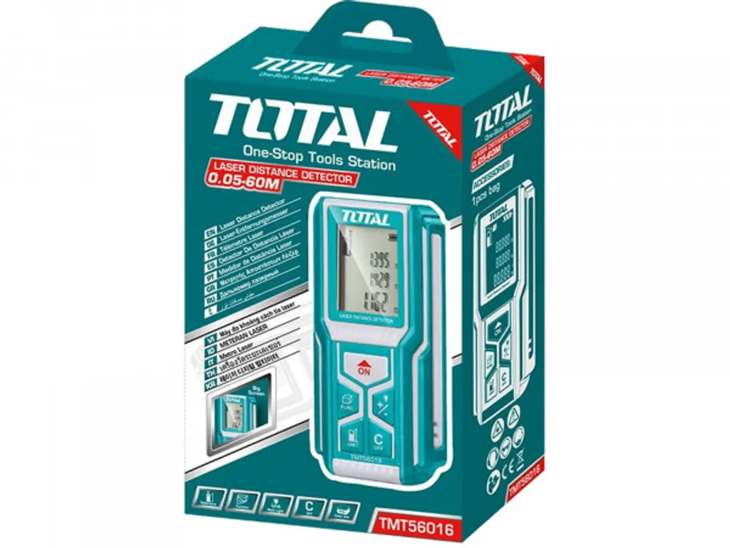 Mesureur Laser Numérique 60m Total TMT56016 pour Surface et Volume - 2