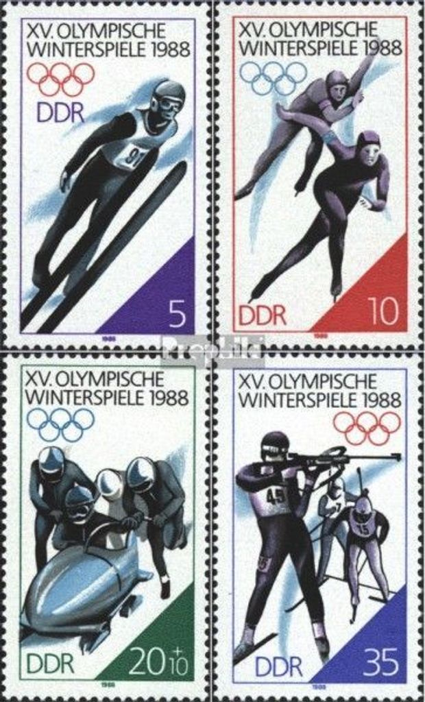 Briefmarken DDR 1988 Mi 3140-3143 (kompl.Ausgabe) gestempelt Olympische Winterspiele