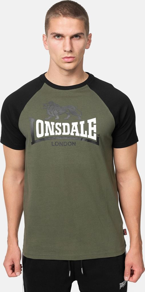 Herren T-Shirt normale Passform MAGILLIGAN Olive/Black/White S Lonsdale