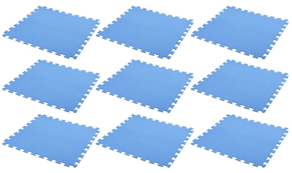 Schaumstoffmatte für Pool blau 50x50 cm 9 Stk Produktbild 