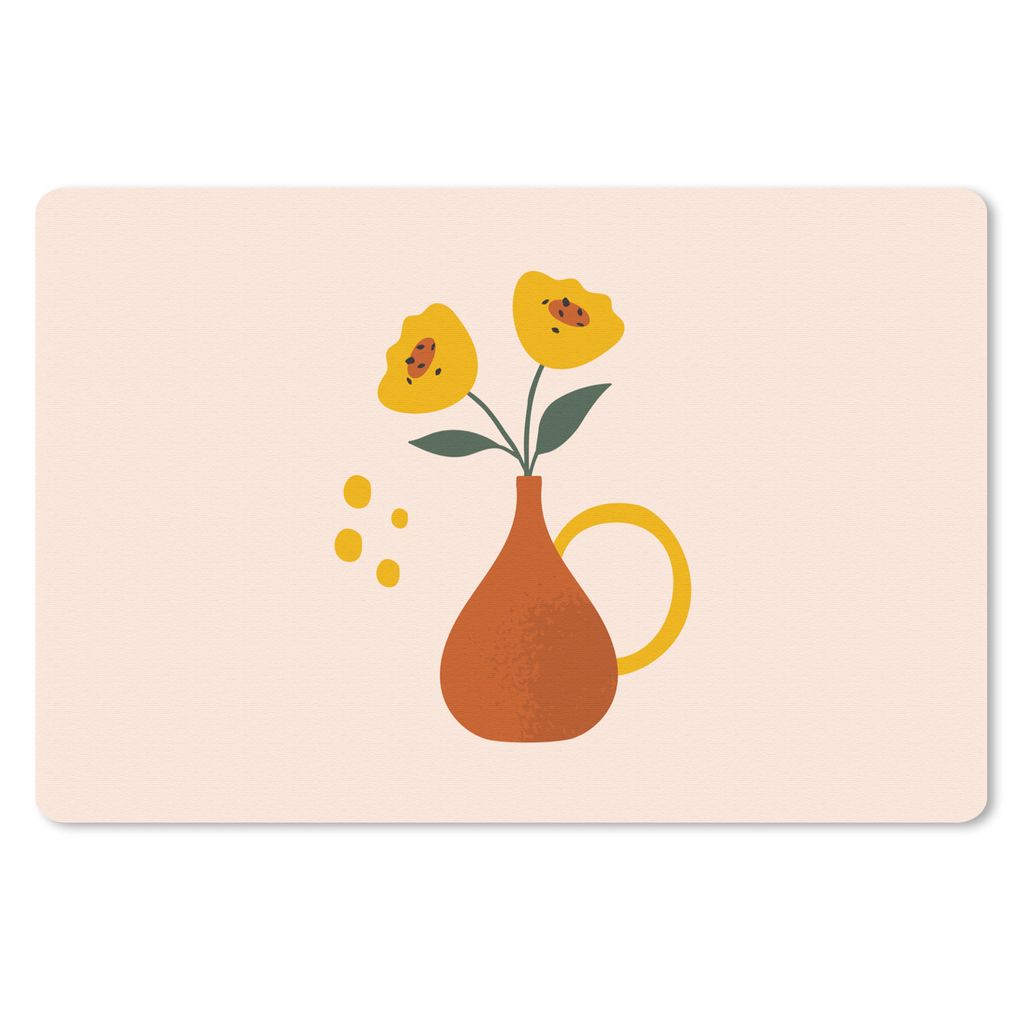 MuchoWow Schreibtischunterlage Blumen - Mohnblumen - Sommer 60x40 cm - XXL Mauspad - Großes Mauspad