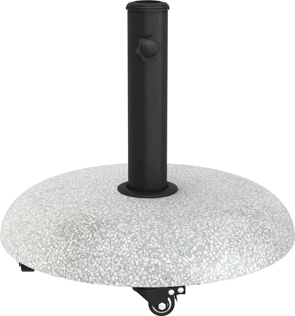 vidaXL Base Ombrellone Grigio e Nero 45x45 cm | Supporto Esterno Stabile - 5