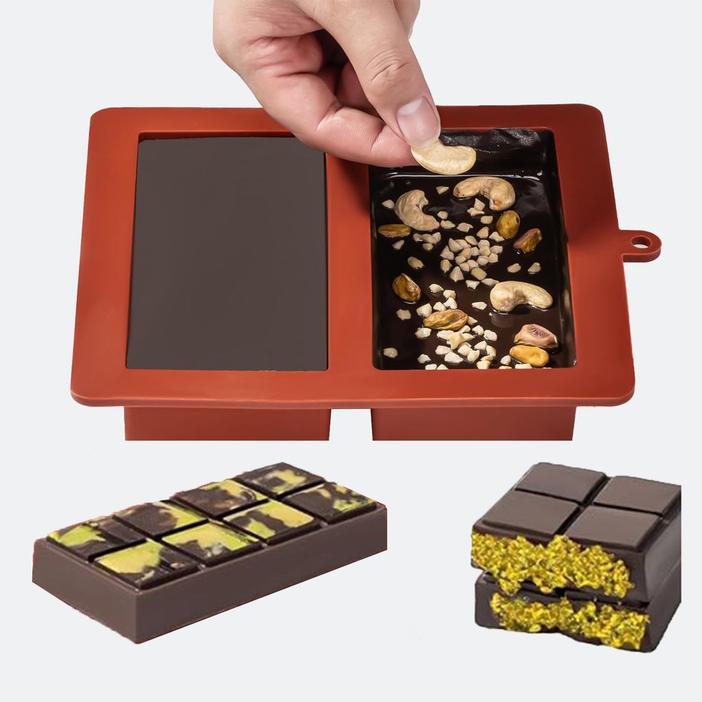 2-in-1 Schokoladenform Silikon Schokoladentafel Form Produktbild 3