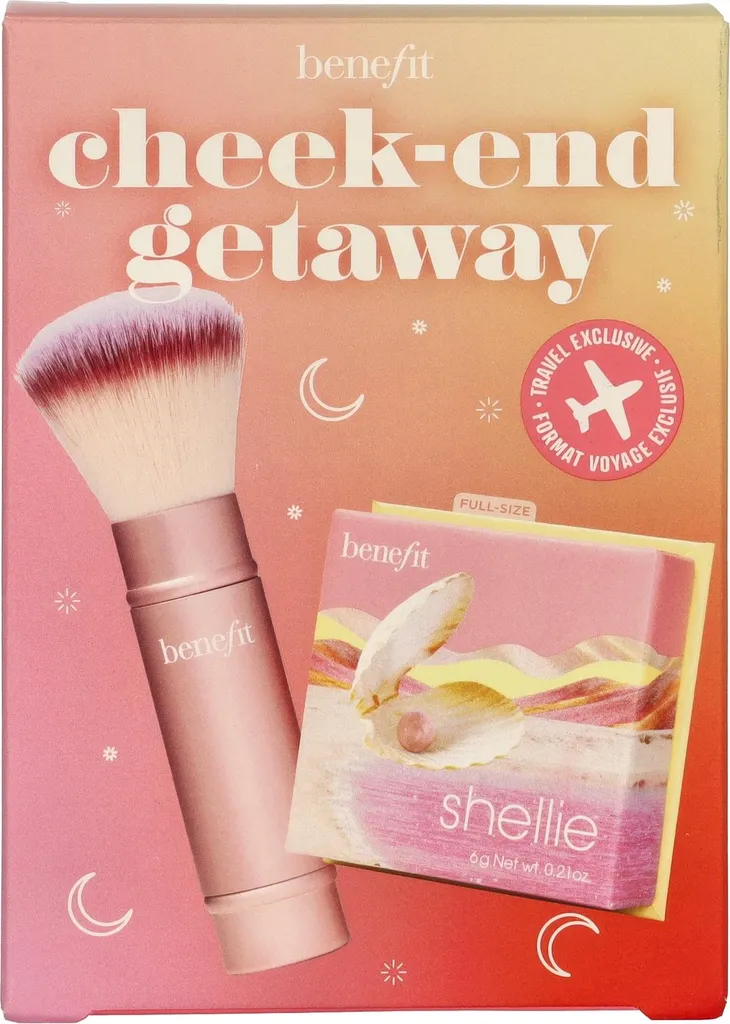 Benefit Cheek-End Getaway Set de Blush Dandelion 6g avec Pinceau Doux