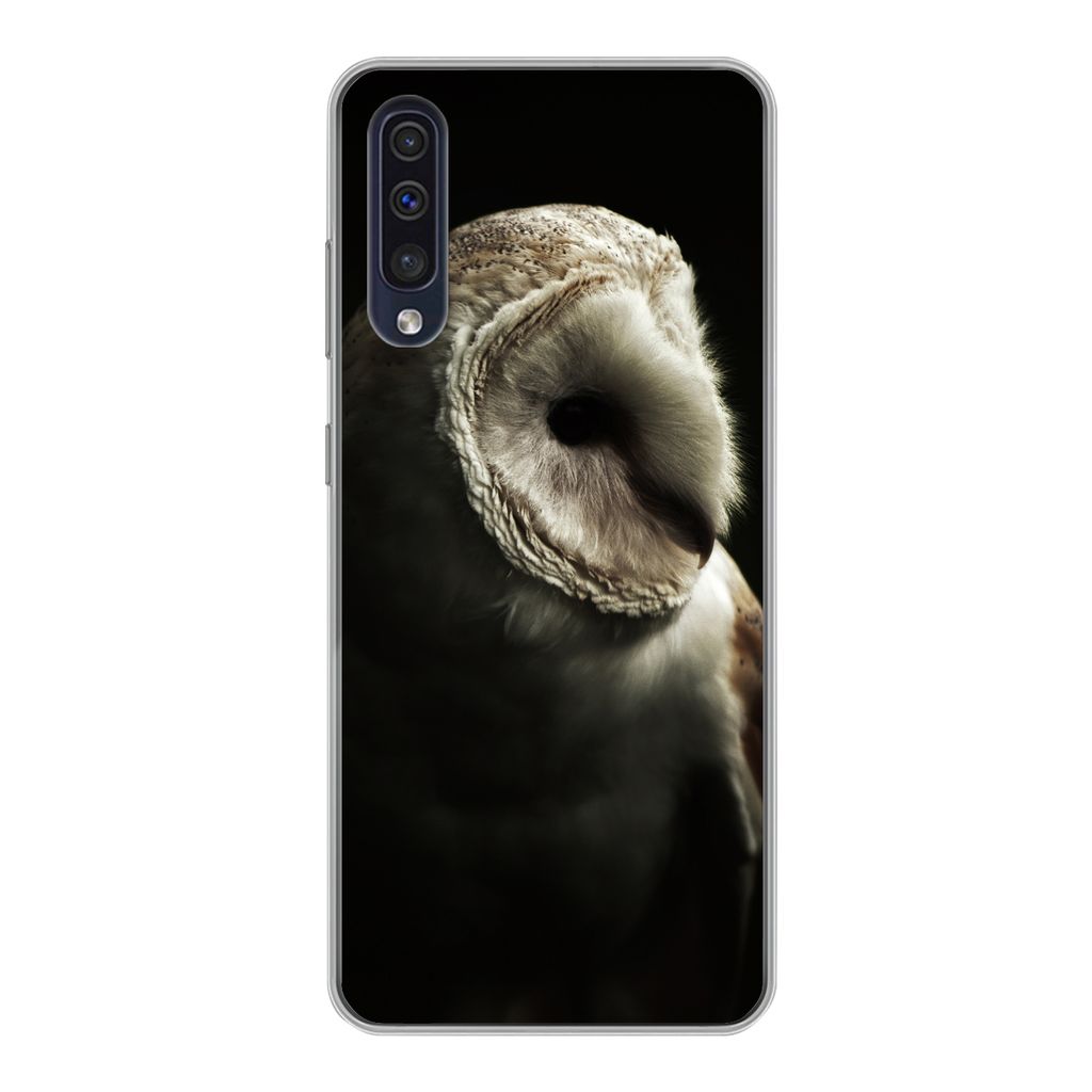 MuchoWow Handyhülle Schutzhülle Hülle für Samsung Galaxy A30s Eule - Vogel - Porträt Silikon Softcase Handy Hülle - Karteninhaber
